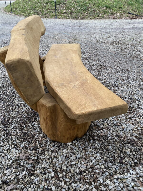 Solid oak garden bench 1.5m