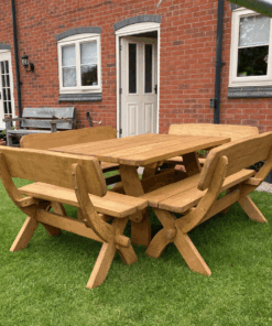 solid oak table set