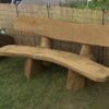 2m solid oak bench
