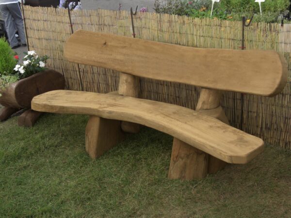 wooden outdoor bench