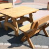 1metre solid oak table set for garden patio an outdoor