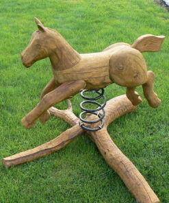 wooden horse swing left