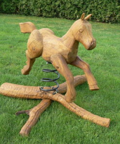 Oak rocking horse