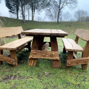 oak table set for the garden for sale