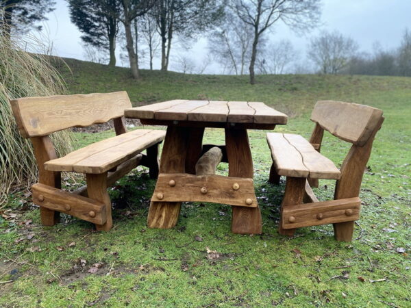 oak table set for the garden for sale