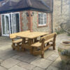 solid oak table set