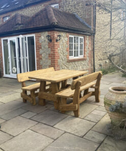 solid oak table set