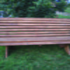 Rustic company park bench in two meters