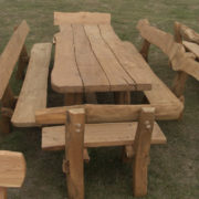 Rystic company log table 4 piece set side view