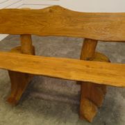 Rustic company log bench