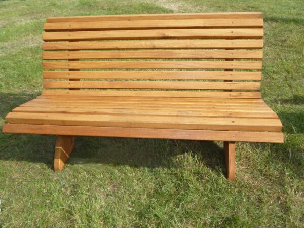 Rustic company park bench