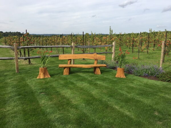 Solid Oak garden bench