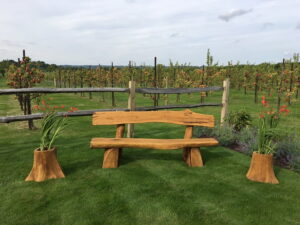 Solid Oak garden bench