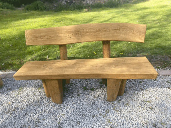 Straight solid Oak Garden Bench