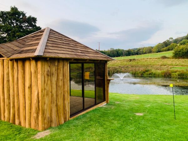 DEVON summerhouse with glass sliding doors