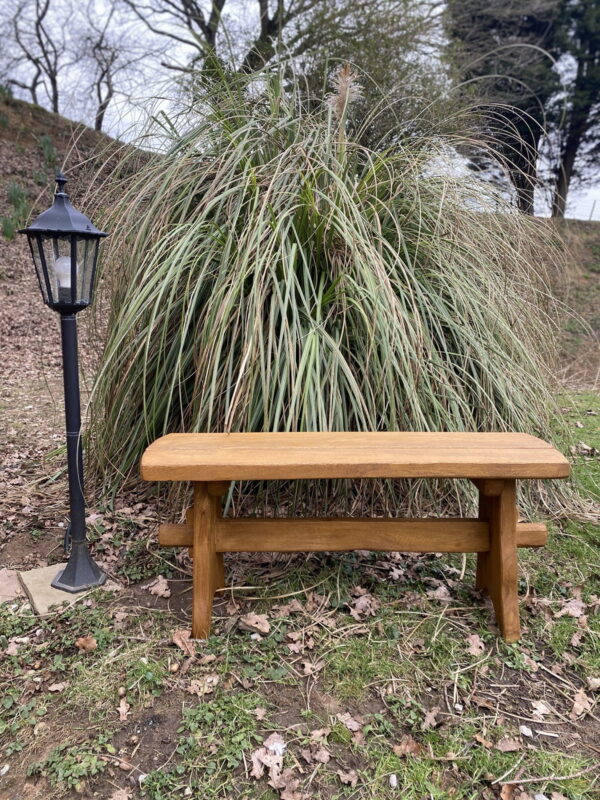 1m picnic oak bench