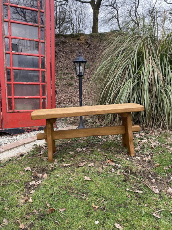 1m oak garden bench picnic