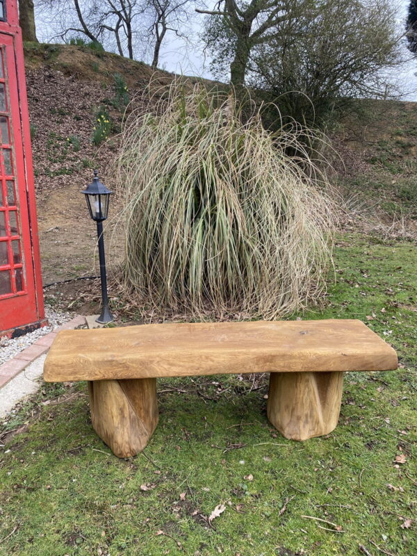 wooden bench made form oak