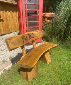 Hand Made Bench with personal engraving Phrase Jubo
