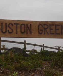 Hand Made Bench with personal engraving Phrase Guston Green