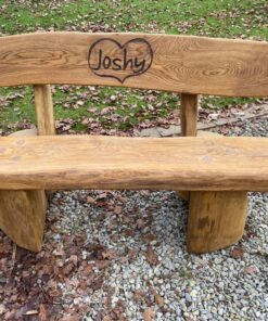Hand Made Bench with personal engraving Phrase Joshy