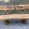 Hand Made Bench with personal engraving Phrase Mr & Mrs