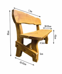 Alternative view of 1.5m TRADITIONAL Oak Bench