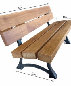 Oak bench dimensions are mentioned