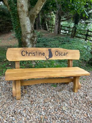 Engraving Garden bench